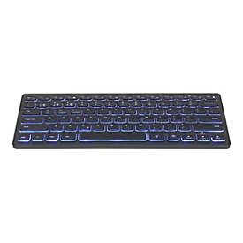 Gembird KB-BTRGB-01-DE - Tastatur - Hintergrundbeleuchtung - kabellos - Bluetooth 3.0 - QWERTZ
