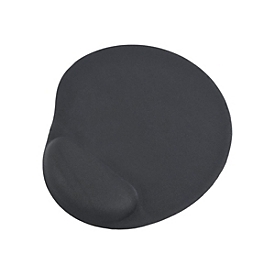 Gembird MP-GEL-BLACK - Mauspad mit Handgelenkpolsterkissen - Schwarz