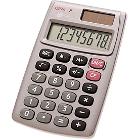 Genie 510 Pocket Calculator, with 8-digit display, battery and solar powered