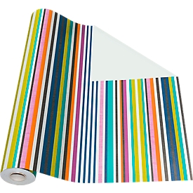 Geschenkpapier kleurrijke strepen, rol L 50 m x B 500 mm