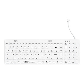 GETT TKG-110-GCQ-MED-AM-IP68-BACKL-WHITE-USB - Tastatur - hinterleuchtet - USB - Deutsch - weiß