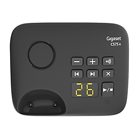 Gigaset C575A Duo - Schnurlostelefon - Anrufbeantworter mit Rufnummernanzeige - ECO DECTGAP - Schwarz + zusätzliches Handset