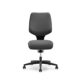 Giroflex Bürostuhl 545, ohne Armlehnen, Synchronmechanik, Muldensitz, grau/schwarz