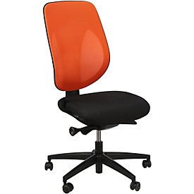 Giroflex Bürostuhl Modell 353, ohne Armlehnen, schwarz/orange