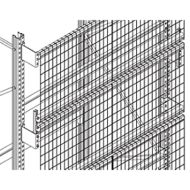Gitterrückwand-Set, f. H 2500 u. T 850 mm, Weite 1900 mm, inkl. Zubehör