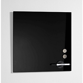 Glasboard Standard, magnethaftend, Sicherheitsglas, 300 x 300 mm, schwarz