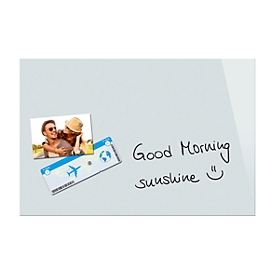 Glasmagnettafel Be!Board, magnethaftend, m. Magneten, B 600 x H 400 mm, weiß