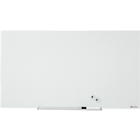 Glastafel Nobo Diamond, magnethaftend,  aneinander montierbar, weiß, 1000 x 560