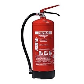 Gloria Feuerlöscher PDE6 Protex, DIN EN 3, Löschleistung 27 A/183 B/C, Spritzdauer 9,8 s, Aluminium, rot