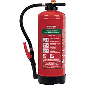 GLORIA schuimblusser 9L, oplader, brandklasse 43 A 183 B, met muurbeugel