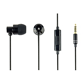 GMB Audio Paris MHS-EP-CDG-B - Ohrhörer mit Mikrofon - im Ohr - kabelgebunden - 3,5 mm Stecker - Schwarz