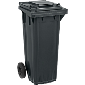 GMT waste garbage can, 60 l, mobile, black-grey