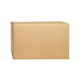 Golfkartonnen vouwdozen, dubbele golf, 630 x 430 x 400 mm, bruin