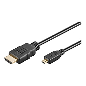 goobay - Highspeed - HDMI-Kabel mit Ethernet - HDMI männlich zu mikro HDMI männlich - 2 m - Doppelisolierung