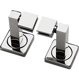 Grâce à ce support mural en acier inox, vous fixerez le miroir au mur en peu de gestes.  Dimensions : L 115 x l. 65 x H 115 mm