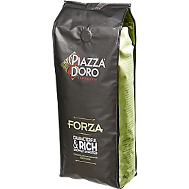 Grains d'espresso Piazza D'Oro Forza, 100% arabica, grain entier, certifié UTZ, 1 kg