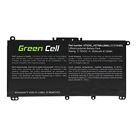 Green Cell - Laptop-Batterie (gleichwertig mit: HP HT03XL) - Lithium-Polymer - 3 Zellen - 3550 mAh - Schwarz