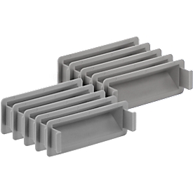 Greepsluiting voor Euronorm bak, grijs, 10 stuks