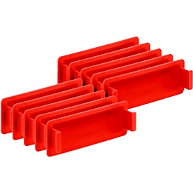 Greepsluiting voor Euronorm bak, rood, 10 stuks