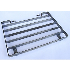 Grille de dégraissage pour les salissures grossières, pour nettoyeur de bottes, en acier inoxydable, L 400 x P 284 x H 36 mm