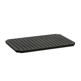Grille PE pour bac de rétention CEMO Euro-PE 250/2, noir, L 1184 x P 780 x H 300 mm