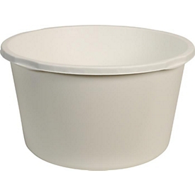 GRIPLINE Mörtelkübel 65L, Kunststoff, verstärkt, weiß, 4 Griffe, L-Skala
