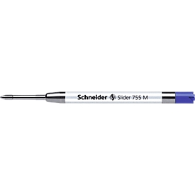 Großraummine M SCHNEIDER Slider 755, Strichstärke M, blau, 10 Stück