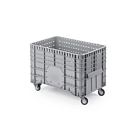Grote stapelbare transportcontainer, verrijdbaar, 300 l