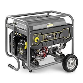 Groupe électrogène Kärcher PGG 3/1, fonctionnement à essence, mobile, 2,8 kW, 15 l, jusqu'à 12 h, 74 dB, régulateur de tension, protection contre le manque d'huile & la surcharge, régulateur de démarrage électrique