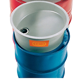 GRP filling funnel CEMO, without hinged lid, for 60 l drum, diameter 390 mm