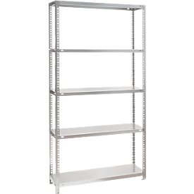 Grund-Schraubregal WR, 5 Fachböden, B 1300 x T 300 x H 2000 mm
