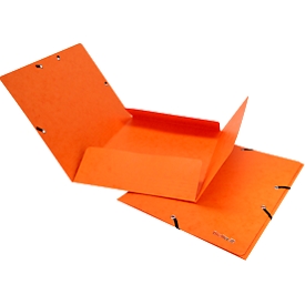 Gummibandmappe Biella, DIN A4, bis 200 Blatt, L 318 x B 242 x H 5 mm, Karton, orange, 5 Stück 
