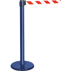 Gurtpfosten blau, Gurt rot/weiß