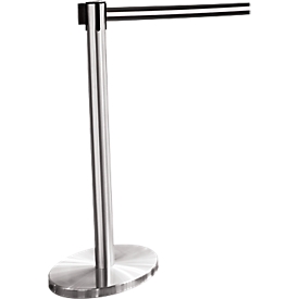 Gurtpfosten chrom, Gurt schwarz/weiß