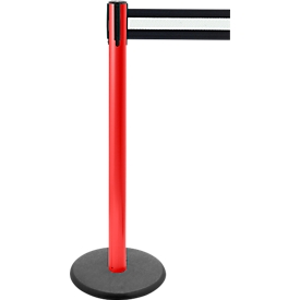 Gurtpfosten GLA 29, rot, Gurt schwarz/weiß