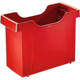 Hängemappenbox Leitz Uni-Box Plus 1908, DIN A4, für ca. 20 Hängemappen, Griffmulden, rot