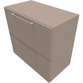 Hängeregisterschrank SOLUS PLAY, 2 Ordnerhöhen, B 800 x T 440 x H 748 mm, Stone grey