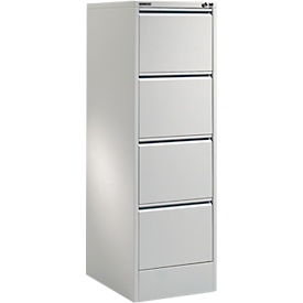 Hängeregistraturschrank MS iCONOMY, Stahl, 1-bahnig, offener Rahmen, B 425 mm, alusilber RAL 9006