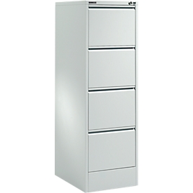 Hängeregistraturschrank MS iCONOMY, Stahl, 1-bahnig, offener Rahmen, B 425 mm, lichtgrau RAL 7035