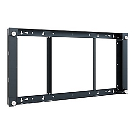 Hagor Befestigungskit (Wandmontage) - für LCD-Display - Kunststoff, Glas - Schwarz, RAL 9005 - Bildschirmgröße: 139.7 cm (55")