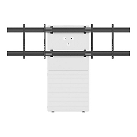 Hagor CON-Line Big W - Aufstellung - für 2 LCD-Displays - verriegelbar - weiß - Bildschirmgröße: 165-191 cm (65"-75")