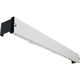 Hakenlijst voor kleedkamerbanksysteem, 1015 mm lang, aluminium, antraciet