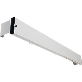 Hakenlijst voor kleedkamerbanksysteem, 1015 mm lang, aluminium, lichtgrijs