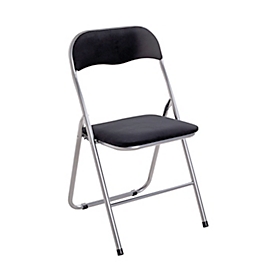 HAKU klapstoel, zonder armleuningen, bekleding zitting en rugleuning, bekleding zwart fluweel, B 450 x D 450 x H 810 mm, zwart staal, 6 stuks