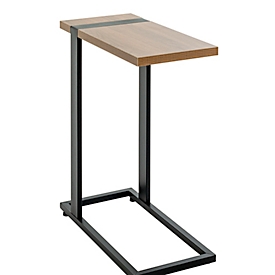 HAKU Table d'appoint, tube d'acier peint par poudrage, plateau en aggloméré, L 240 x P 490 x H 640 mm, chêne/noir