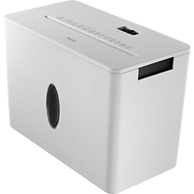 Hama Aktenvernichter Safe X40, Partikelschnitt 4 x 33 mm, P-4, 8 l, 4 Blatt Schnittleistung, weiss