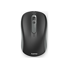 Hama AMW-200 - Maus - anthrazit/schwarz - rechts- und linkshändig - optisch - 3 Tasten - kabellos - 2.4 GHz - kabelloser Empfänger (USB)