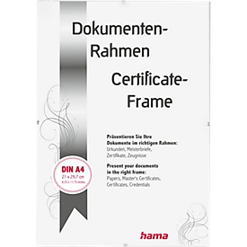 Hama Bilderhalter Clip-Fix, A4, rahmenlos, B 210 x H 297 mm, Polystyrol, transparent
