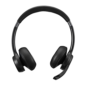 Hama Casque Bluetooth BT700, binaural, pour PC/ordinateur portable/Smartphone, bras de microphone rotatif, touche multifonction, USB-C, jusqu'à 45 h, noir