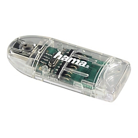 Hama - Kartenleser - 8-in-1 (MMC, SD, miniSD, microSD, MMCplus, SDHC) - USB 2.0